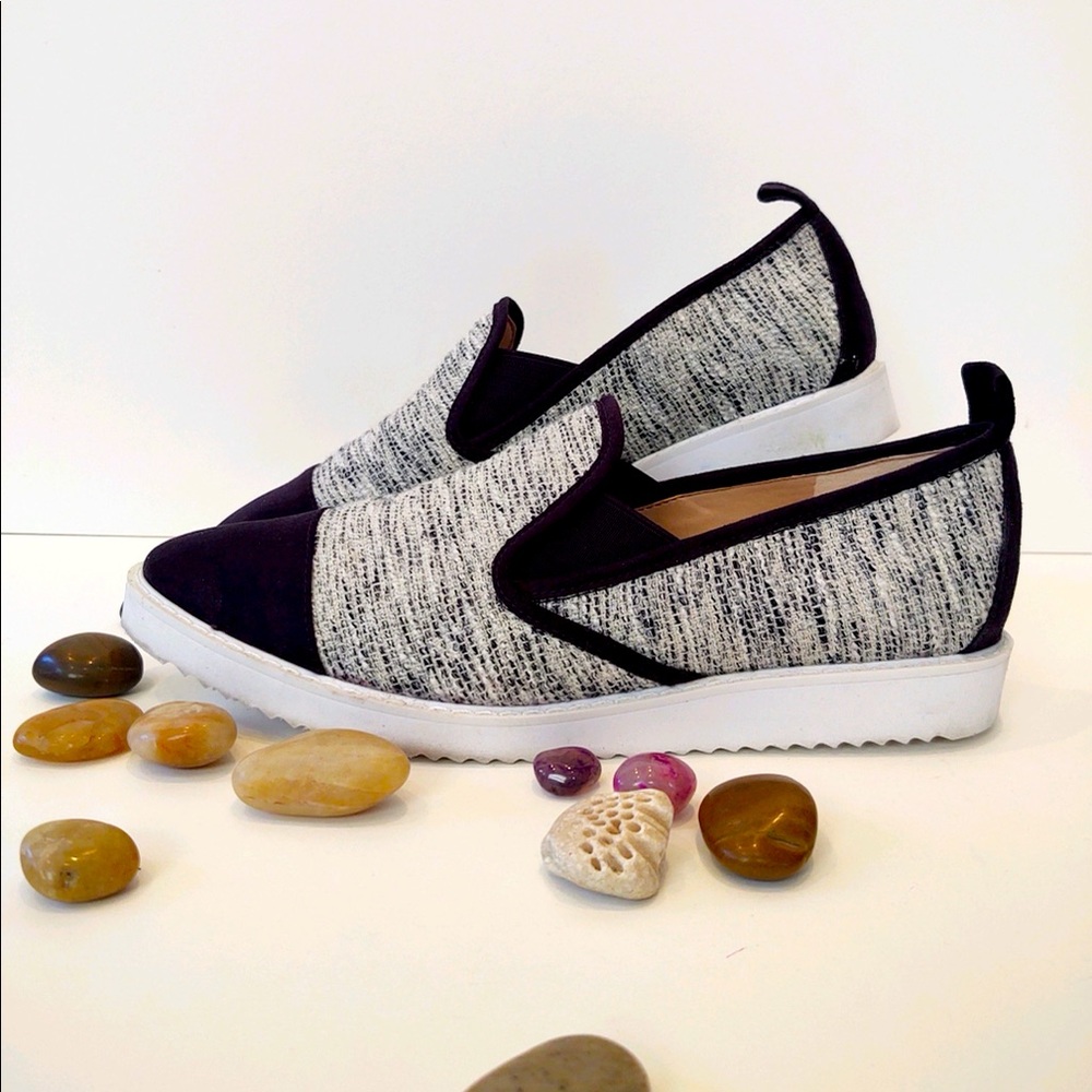 Karl Lagerfeld Navy and White Flats